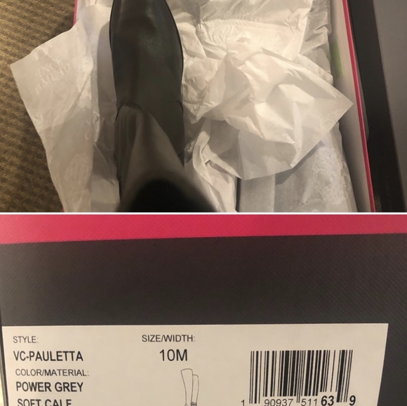 🆕 VINCE CAMUTO Stylish Gray and Brown Knee-High leather Boots - Picture 10 of 10